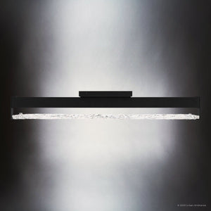 Urban Ambiance - Bath Light - UQL5200 Contemporary Indoor Bath Light, 5.00''H x 24.00''W x 3.75''D, Matte Black Finish, Riga Collection - 