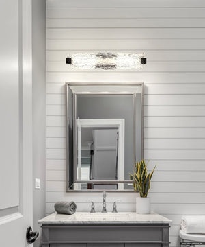 Urban Ambiance - Bath Light - UQL5200 Contemporary Indoor Bath Light, 5.00''H x 24.00''W x 3.75''D, Matte Black Finish, Riga Collection - 