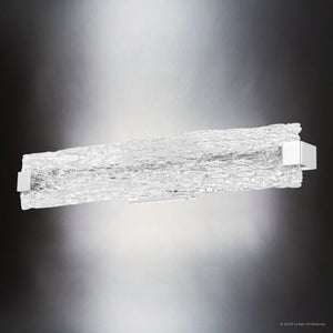 Urban Ambiance - Bath Light - UQL5203 Contemporary Indoor Bath Light, 5.00''H x 32.00''W x 3.75''D, Polished Chrome Finish, Riga Collection - 