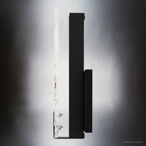 Urban Ambiance - Wall Sconce - UQL5204 Contemporary Indoor Wall Sconce, 12.00''H x 6.00''W x 3.75''D, Matte Black Finish, Riga Collection - 