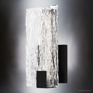 Urban Ambiance - Wall Sconce - UQL5204 Contemporary Indoor Wall Sconce, 12.00''H x 6.00''W x 3.75''D, Matte Black Finish, Riga Collection - 