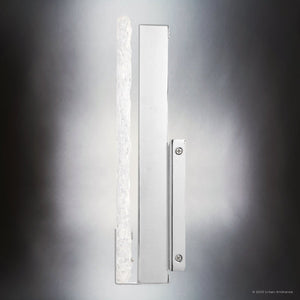 Urban Ambiance - Wall Sconce - UQL5205 Contemporary Indoor Wall Sconce, 12.00''H x 6.00''W x 3.75''D, Polished Chrome Finish, Riga Collection - 