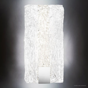 Urban Ambiance - Wall Sconce - UQL5205 Contemporary Indoor Wall Sconce, 12.00''H x 6.00''W x 3.75''D, Polished Chrome Finish, Riga Collection - 