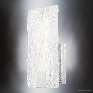Urban Ambiance - Wall Sconce - UQL5205 Contemporary Indoor Wall Sconce, 12.00''H x 6.00''W x 3.75''D, Polished Chrome Finish, Riga Collection - 