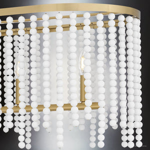 Urban Ambiance - Chandelier - UQL5221 Contemporary Indoor Chandelier, 14.5''H x 41.25''W x 13.75''D, Aged Brass Finish, Warsaw Collection - 