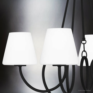 Urban Ambiance - Chandelier - UQL5250 Transitional Indoor Chandelier, 27.25''H x 27''W x 27''D, Matte Black Finish, Mildura Collection - 