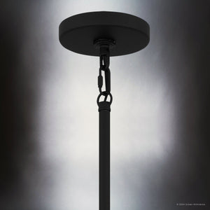 Urban Ambiance - Chandelier - UQL5250 Transitional Indoor Chandelier, 27.25''H x 27''W x 27''D, Matte Black Finish, Mildura Collection - 