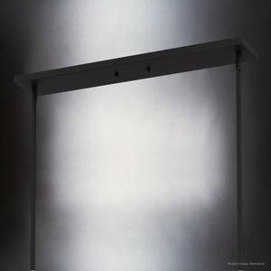 Urban Ambiance - Chandelier - UQL5251 Transitional Indoor Chandelier, 10.75''H x 40''W x 6''D, Matte Black Finish, Mildura Collection - 