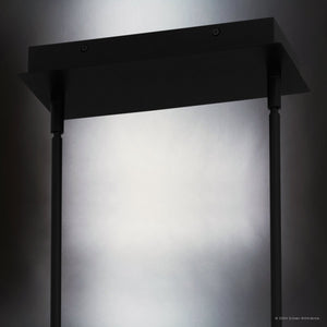 Urban Ambiance - Chandelier - UQL5261 Contemporary Indoor Chandelier, 10.25''H x 35.5''W x 9.25''D, Matte Black Finish, Stralsund Collection - 