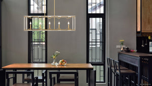 Urban Ambiance - Chandelier - UQL5270 English Country Indoor Chandelier, 12.25''H x 42''W x 12''D, Matte White Finish, Amsterdam Collection - 