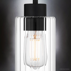 Urban Ambiance - Bath Light - UQL5292 Modern Indoor Bath Light, 10.25''H x 32.5''W x 6.25''D, Matte Black Finish, Canberra Collection - 