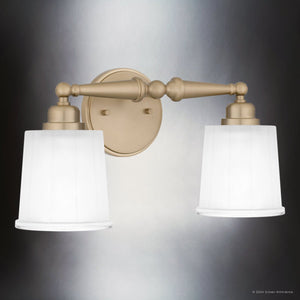 Urban Ambiance - Bath Light - UQL5310 Classic Indoor Bath Light, 8.5''H x 16''W x 6.5''D, Bronze Gold Finish, Maddock Collection - 