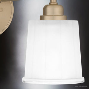 Urban Ambiance - Bath Light - UQL5310 Classic Indoor Bath Light, 8.5''H x 16''W x 6.5''D, Bronze Gold Finish, Maddock Collection - 
