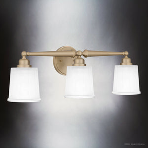 Urban Ambiance - Bath Light - UQL5311 Classic Indoor Bath Light, 8.5''H x 24''W x 6.5''D, Bronze Gold Finish, Maddock Collection - 