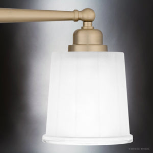 Urban Ambiance - Bath Light - UQL5311 Classic Indoor Bath Light, 8.5''H x 24''W x 6.5''D, Bronze Gold Finish, Maddock Collection - 