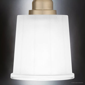 Urban Ambiance - Bath Light - UQL5312 Classic Indoor Bath Light, 8.5''H x 32''W x 6.5''D, Bronze Gold Finish, Maddock Collection - 