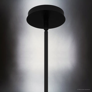 Urban Ambiance - Pendant - UQL5330 Mid - Century Modern Indoor Pendant, 8''H x 3.75''W x 3.75''D, Matte Black Finish, Rosenheim Collection - 