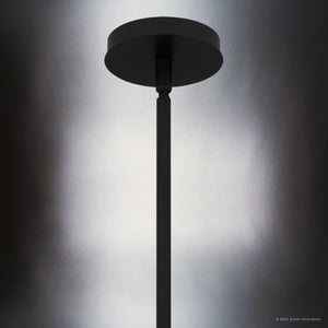 Urban Ambiance - Pendant - UQL5331 Mid - Century Modern Indoor Pendant, 11.5''H x 14.5''W x 14.5''D, Matte Black Finish, Rosenheim Collection - 