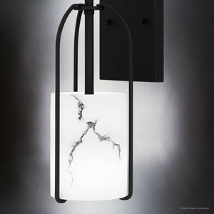 Urban Ambiance - Wall Sconce - UQL5352 Transitional Indoor Wall Sconce, 13.5''H x 4.5''W x 6.5''D, Matte Black Finish, Kempten Collection - 