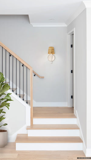 Urban Ambiance - Wall Sconce - UQL5361 Bohemian Indoor Wall Sconce, 11.5''H x 5''W x 6.5''D, Antique White Finish, Norwich Collection - 