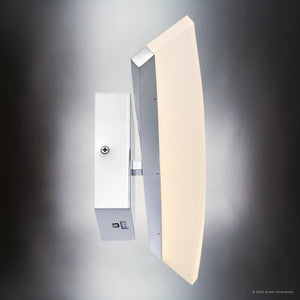 Urban Ambiance - Bath Light - UQL5380 Contemporary Indoor Bath Light, 4.75''H x 23.5''W x 4.25''D, Polished Chrome Finish, Waverley Collection - 