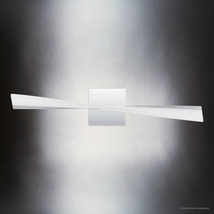 Urban Ambiance - Bath Light - UQL5380 Contemporary Indoor Bath Light, 4.75''H x 23.5''W x 4.25''D, Polished Chrome Finish, Waverley Collection - 