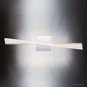 Urban Ambiance - Bath Light - UQL5380 Contemporary Indoor Bath Light, 4.75''H x 23.5''W x 4.25''D, Polished Chrome Finish, Waverley Collection - 