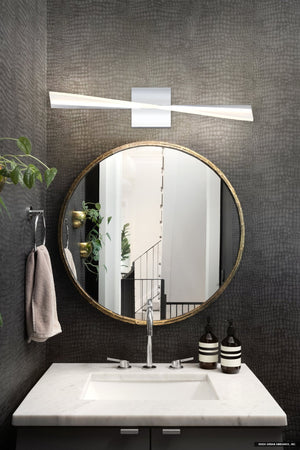 Urban Ambiance - Bath Light - UQL5380 Contemporary Indoor Bath Light, 4.75''H x 23.5''W x 4.25''D, Polished Chrome Finish, Waverley Collection - 