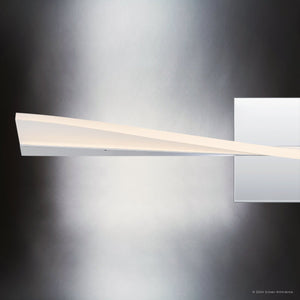 Urban Ambiance - Bath Light - UQL5380 Contemporary Indoor Bath Light, 4.75''H x 23.5''W x 4.25''D, Polished Chrome Finish, Waverley Collection - 