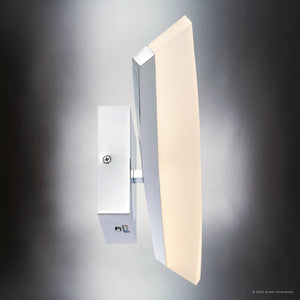 Urban Ambiance - Bath Light - UQL5381 Contemporary Indoor Bath Light, 4.75''H x 28''W x 4.25''D, Polished Chrome Finish, Waverley Collection - 
