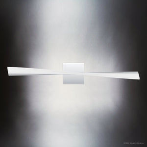 Urban Ambiance - Bath Light - UQL5381 Contemporary Indoor Bath Light, 4.75''H x 28''W x 4.25''D, Polished Chrome Finish, Waverley Collection - 