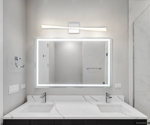 Urban Ambiance - Bath Light - UQL5381 Contemporary Indoor Bath Light, 4.75''H x 28''W x 4.25''D, Polished Chrome Finish, Waverley Collection - 