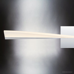 Urban Ambiance - Bath Light - UQL5381 Contemporary Indoor Bath Light, 4.75''H x 28''W x 4.25''D, Polished Chrome Finish, Waverley Collection - 