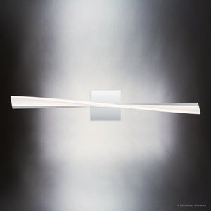 Urban Ambiance - Bath Light - UQL5381 Contemporary Indoor Bath Light, 4.75''H x 28''W x 4.25''D, Polished Chrome Finish, Waverley Collection - 
