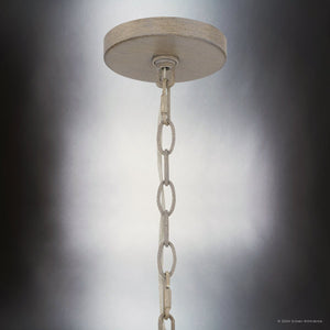 Urban Ambiance - Pendant - UQL5410 Modern Farmhouse Indoor Pendant, 27''H x 22''W x 22''D, Distressed Grey Wood Finish, Dickinson Collection - 