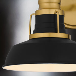 Urban Ambiance - Bath Light - UQL5420 Traditional Indoor Bath Light, 9''H x 16.75''W x 8.5''D, Aged Brass Finish, Werribee Collection - 