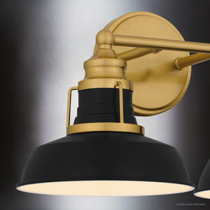 Urban Ambiance - Bath Light - UQL5420 Traditional Indoor Bath Light, 9''H x 16.75''W x 8.5''D, Aged Brass Finish, Werribee Collection - 