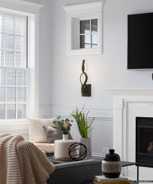 Urban Ambiance - Wall Sconce - UQL5430 Contemporary Indoor Wall Sconce, 15.75''H x 4.5''W x 3.5''D, Matte Black Finish, Medina Collection - 