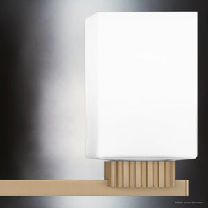 Urban Ambiance - Bath Light - UQL5451 Posh Indoor Bath Light, 7.25''H x 23''W x 6.5''D, Bronze Gold Finish, Valletta Collection - 