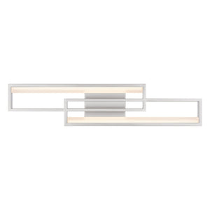 Urban Ambiance - Bath Light - UQL5490 Minimalist Indoor Bath Light, 5''H x 23.5''W x 2.75''D, Painted Brushed Nickel Finish, Dunseith Collection - 