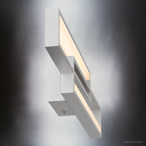 Urban Ambiance - Bath Light - UQL5490 Minimalist Indoor Bath Light, 5''H x 23.5''W x 2.75''D, Painted Brushed Nickel Finish, Dunseith Collection - 