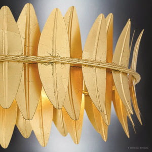 Urban Ambiance - Pendant - UQL5500 Eclectic Indoor Pendant, 8.75''H x 20.5''W x 20.5''D, Gold Leaf Finish, Cranston Collection - 