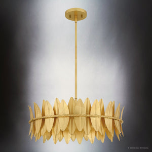 Urban Ambiance - Pendant - UQL5500 Eclectic Indoor Pendant, 8.75''H x 20.5''W x 20.5''D, Gold Leaf Finish, Cranston Collection - 