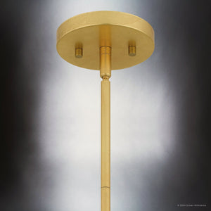 Urban Ambiance - Pendant - UQL5500 Eclectic Indoor Pendant, 8.75''H x 20.5''W x 20.5''D, Gold Leaf Finish, Cranston Collection - 