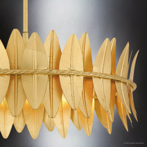 Urban Ambiance - Pendant - UQL5500 Eclectic Indoor Pendant, 8.75''H x 20.5''W x 20.5''D, Gold Leaf Finish, Cranston Collection - 