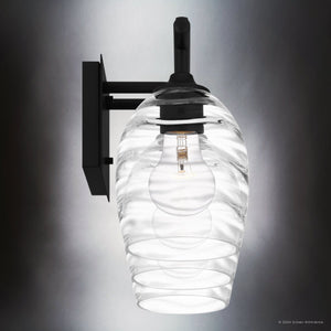 Urban Ambiance - Bath Light - UQL5511 Coastal Indoor Bath Light, 9.25''H x 22.00''W x 6.50''D, Matte Black Finish, Northbridge Collection - 