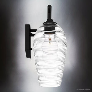 Urban Ambiance - Bath Light - UQL5512 Coastal Indoor Bath Light, 9.25''H x 29.00''W x 6.50''D, Matte Black Finish, Northbridge Collection - 