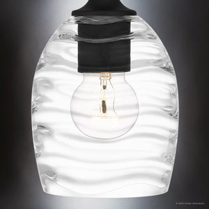 Urban Ambiance - Bath Light - UQL5512 Coastal Indoor Bath Light, 9.25''H x 29.00''W x 6.50''D, Matte Black Finish, Northbridge Collection - 