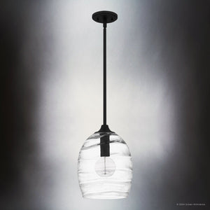 Urban Ambiance - Pendant - UQL5514 Contemporary Indoor Pendant, 13.5''H x 10''W x 10''D, Matte Black Finish, Northbridge Collection - 