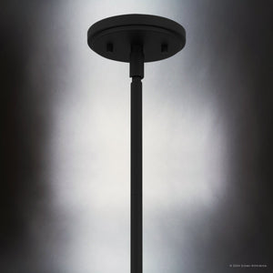 Urban Ambiance - Pendant - UQL5514 Contemporary Indoor Pendant, 13.5''H x 10''W x 10''D, Matte Black Finish, Northbridge Collection - 
